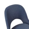 Dining Side Chair Upholstered Textured Fabric (Set of 2) - Navy - Image 5