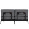 Modern Loveseat Sofa 59" Sofa Couch 2 Seater With USB Ports, Unique Cylindrical Armrests - Gray - Image 15