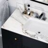 Marble Vanity Top With Undermount Sink And Backsplash, Sintered Stone - Carrara White - Image 8