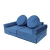 14 Pieces Kids Sofa Modular Play Couch Child Sectional Sofa To Boost Creativity Boys And Girls Diy Creating Playroom Couch Furniture For Toddlers Convertible Foam And Floor Cushion - Blue - Image 15