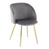 Fran - Contemporary Chair (Set of 2) - Gold / Silver - Image 2