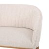 Mid Century Modern Loveseat With Channel Stitched Backrest - Beige - Image 10