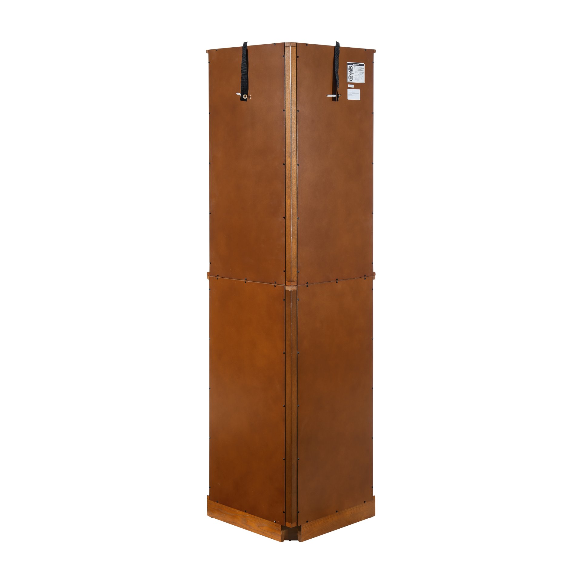 6 Shelf Corner Curio Display Cabinet With Lights, Mirrors And Adjustable Shelves (E26 Light Bulb Not Included) - Oak - Image 8