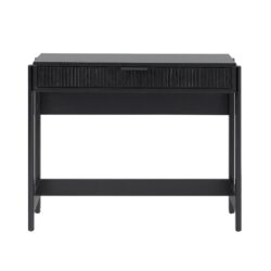 Transitional Reeded Writing Desk With Drawer - Black
