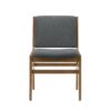 Contemporary Dining Chair Set Upholstered Fabric With Rubberwood Frame - Dark Gray - Image 6
