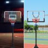 Portable Basketball Hoop Basketball System 8-10Ft Height Adjustable For Youth Adults LED Basketball Hoop Lights, Colorful Lights, Waterproof, Super Bright To Play At Night Outdoors, Good Gift For Kids - Black - Image 8