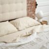 4 Piece California King Brushed Microfiber Hypoallergenic Sheet Set - Cream - Image 3