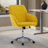 Swivel Office Chair - Bright Yellow - Image 4