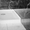 Neo Angle Corner Drain Shower Base - White - Image 6