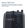 3 Piece Luggage Sets, Lightweight Suitcase With Two Hooks, Spinner Wheels, Tsa Lock, (20/24/28) - Black - Image 7