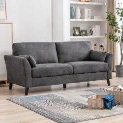 Damian - Woven Fabric Sofa - Gray