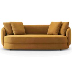 Dylan - Modern French Boucle Sofa - Dark Yellow