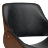 Malden - Bentwood Dining Chair With Wood Back - Distressed Black - Image 3