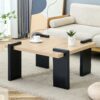 Coffee Table, Suitable For Modern Minimalist Living Rooms And Leisure Areas - Natural Wood - Image 4