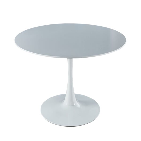 Tulip Table Mid-Century Dining Table For 2-4 People With Round MDF Table Top, Pedestal Dining Table, End Table Leisure Coffee Table - White