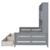 Full Size Daybed With 2 Drawers And All In One Cabinet And Shelf - Gray - Image 10