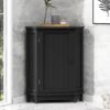 Bathroom Cabinet Triangle Corner Storage Cabinet With Adjustable Shelf Modern Style - Black - Image 27