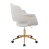 Vintage Flair - Mid-Century Modern Office Chair - Gold / Cream - Image 4