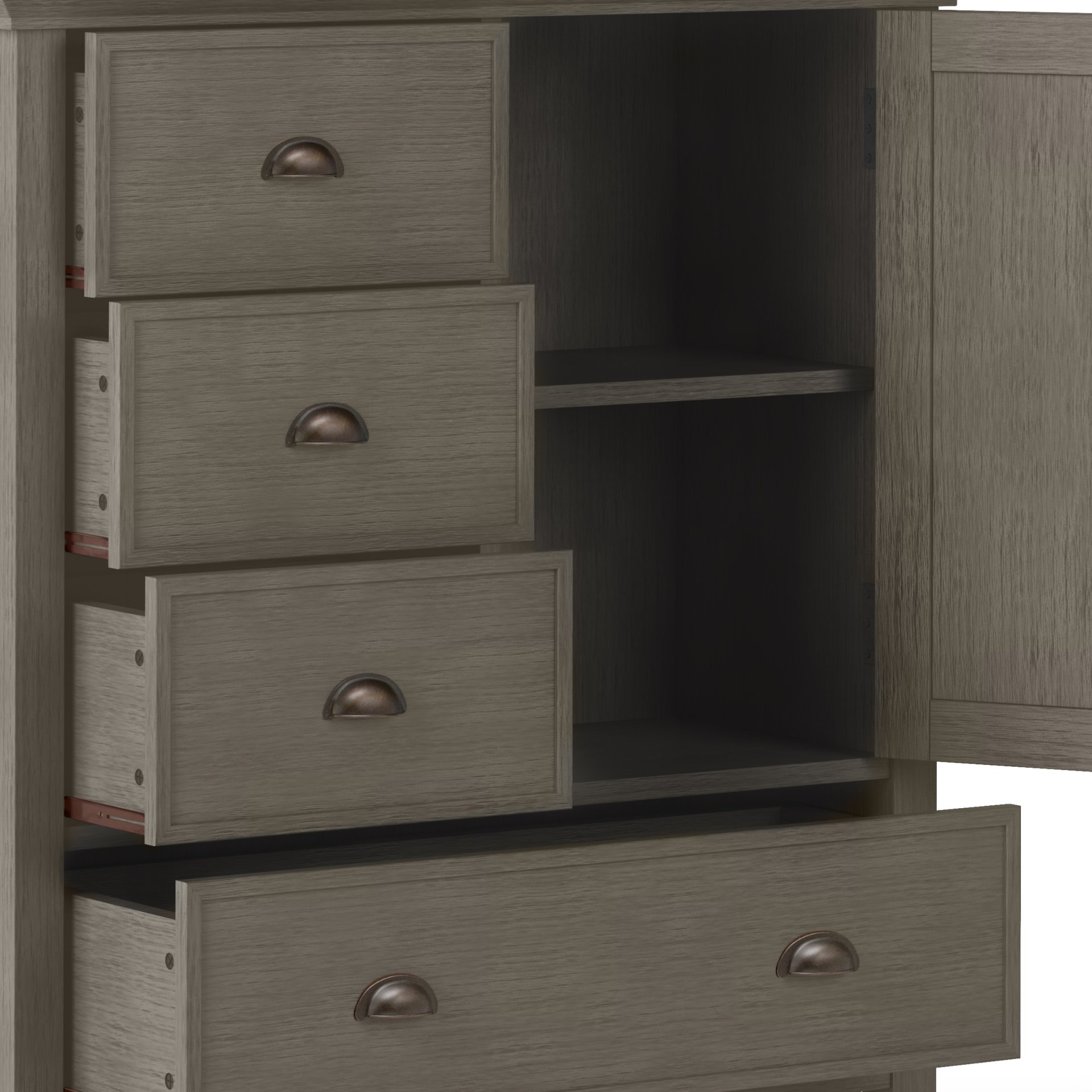 Redmond - Medium Storage Cabinet - Farmhouse Gray - Image 4