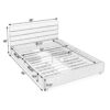 Modern Queen Size Cushioned Bed Frame With Headboard And Storage Drawers Foam Upholstery - Beige - Image 3