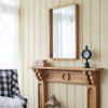 Rectangle Wood Mirror, Farmhouse Wall Decor For Living Room Bedroom Entryway - Brown - Image 7