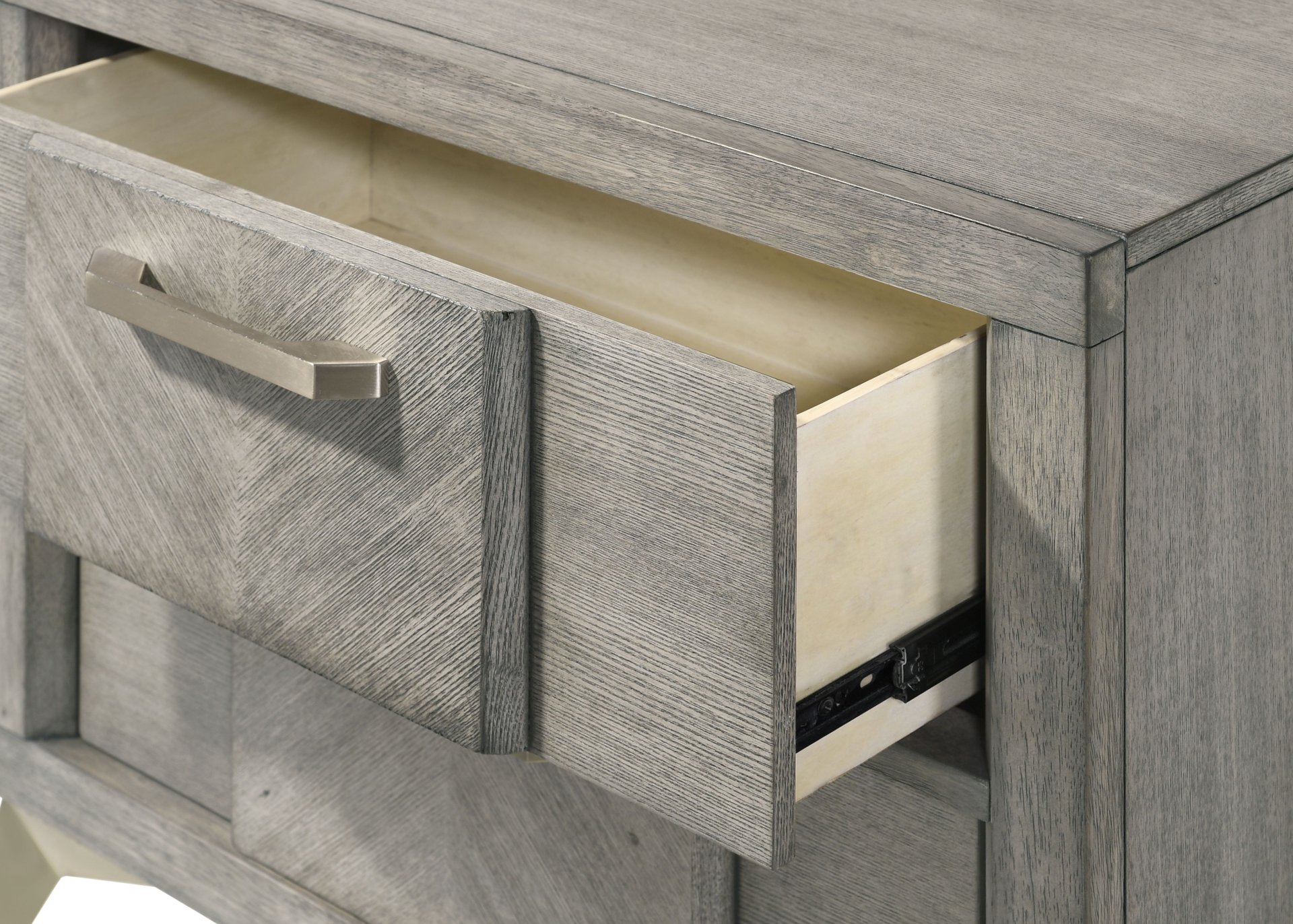 2 Drawer Night Bookmatched Veneers - Gray - Image 5