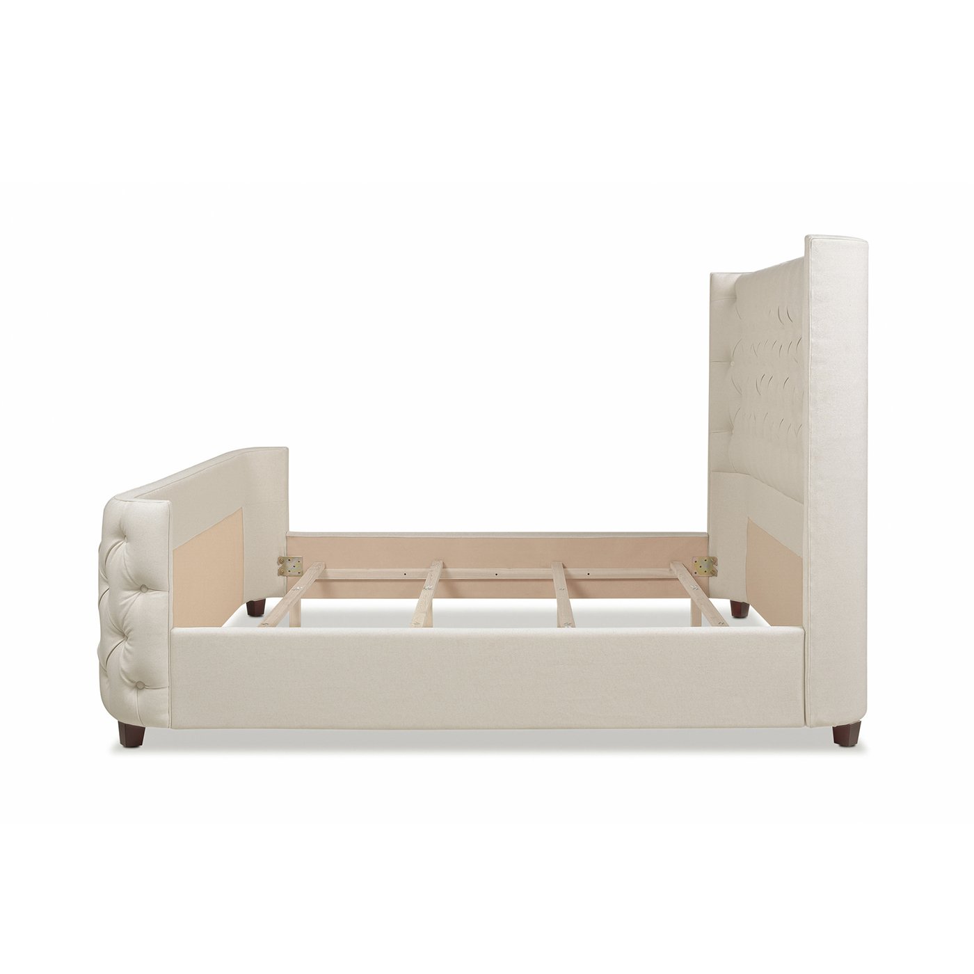 Brooklyn - King Tufted Panel Bed Headboard And Footboard Set - Light Beige - Image 8