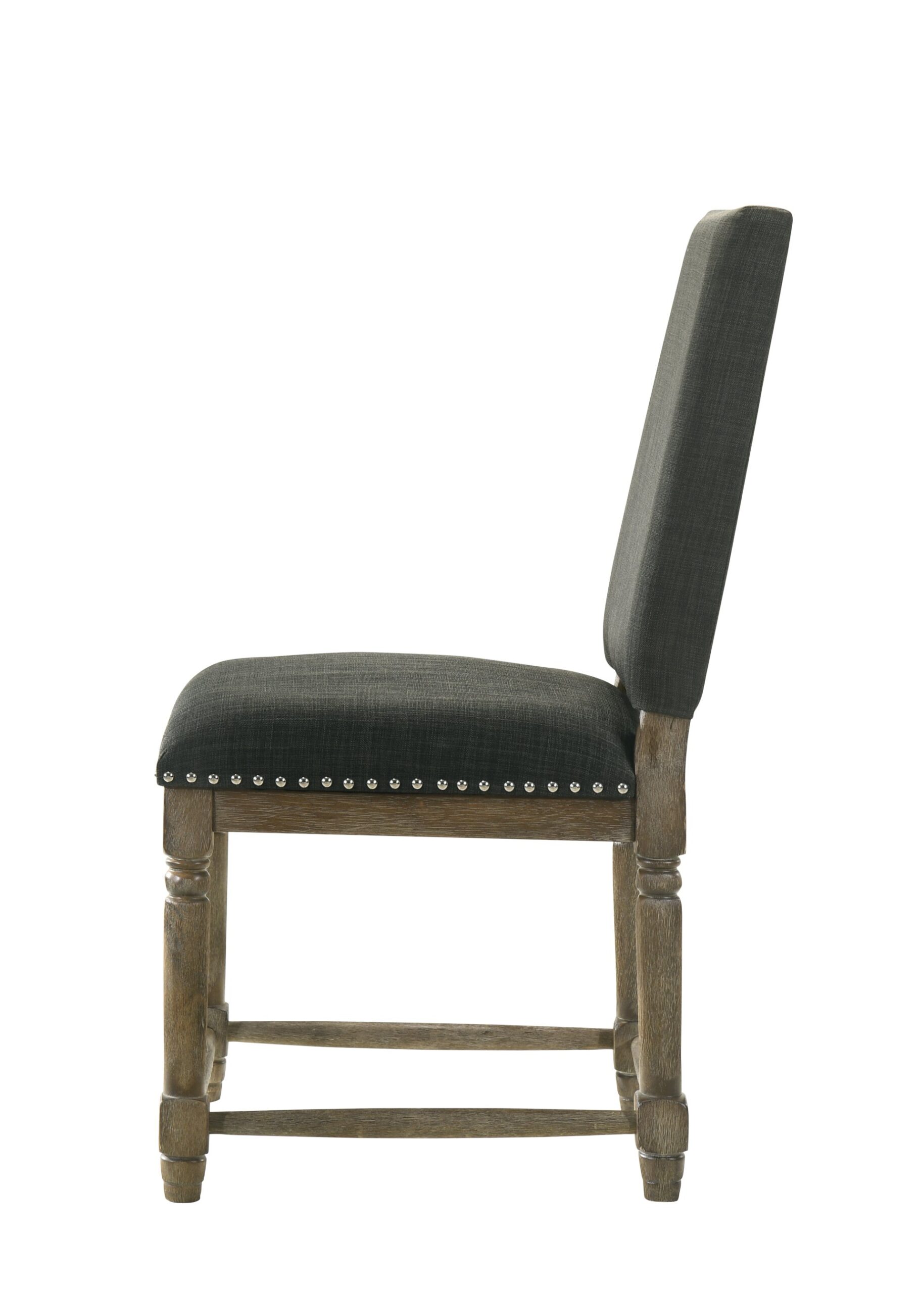 Everton - Fabric Dining Chair With Nailhead Trim (Set of 2) - Gray - Image 4