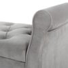 Jacqueline - Tufted Roll Arm Storage Bench - Opal Gray - Image 9
