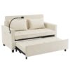 Loveseat Sofa Pull Out Sofa Bed Sleeper Sofa With A Reversible Backrest Cushion, Side Pockets, 2 USB Ports And A Phone Holder For Living Room - Beige - Image 18