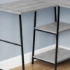 Computer Desk, Home Office, Corner, Storage Shelves, L-Shape, Work, Laptop, Contemporary, Modern - Gray - Image 2