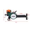 Portable Double Flywheel Electric Log Splitter 7 Ton Gas Log Splitter With Auto Return Steel - Gray - Image 3