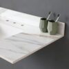 Marble Vanity Top With Undermount Sink And Backsplash, Sintered Stone - Carrara White - Image 12