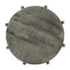 Modern Industrial End Table With Mango Wood Top And Iron Frame - Gray - Image 8