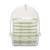 Malia - Outdoor / Indoor Wicker Hanging Chair With Cushion - White / Green - Image 8