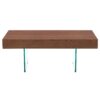 Coffee Table With Tempered Glass Legs.Density Board Sticker, Reinforced Glass Legs - Walnut - Image 16