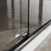 Matte Black Double Sliding Glass Shower Door With Aluminum Frame And SGCC Clear Tempered Glass - Black - Image 6