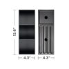 Etna - Striped Bathroom Vanity With Ceramic Sink, Wall Mounted Floating Bathroom Vanity For Modern Bathroom - White - Image 3
