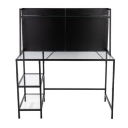 Geo - Tier Contemporary Desk - Black / Clear