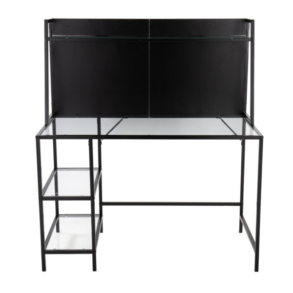 Geo - Tier Contemporary Desk - Black / Clear