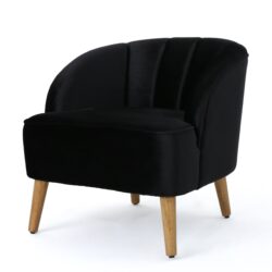 Accent Chair, Club Armchair, Modern Reading Chair - Black
