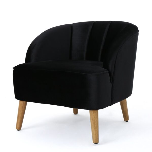 Accent Chair, Club Armchair, Modern Reading Chair - Black