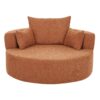 360° Swivel Chair Accent Barrel Chair Swivel Round Sofa Chair With 3 Removable Pillows For Living Room, Office And Hotel - Orange Red - Image 23