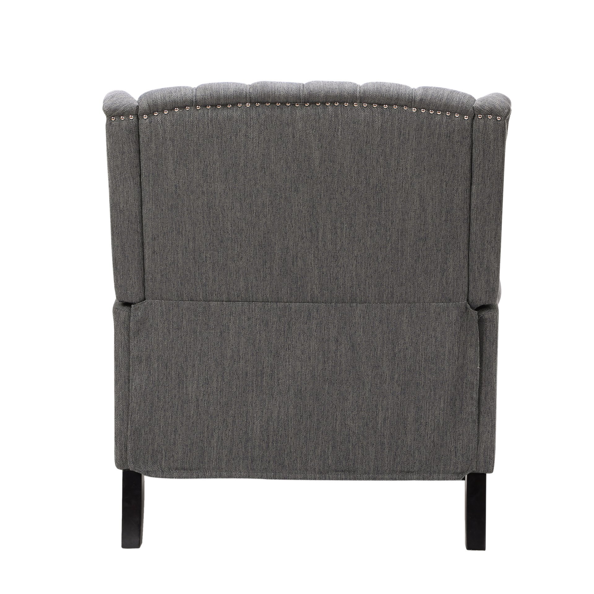 Dunham - Contemporary Fabric Tufted Oversized Pushback Recliner - Charcoal - Image 12