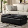 Gabbie - Rectangular Storage Ottoman - Black - Image 5