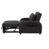 3 In 1 Pull Out Sofa Sleeper With Wing Table And USB Charge - Black - Image 13