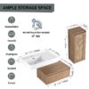 Modern Imitative 30 Inch Wall Mounted Bathroom Vanity With Resin Sink And Side Cabinet - Imitative Oak - Image 10