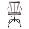 Preston - Farmhouse Adjustable Office Chair - Black / Walnut - Image 5
