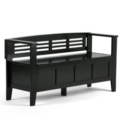 Adams - Entryway Storage Bench - Black