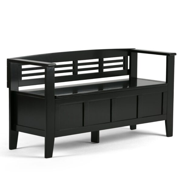 Adams - Entryway Storage Bench - Black